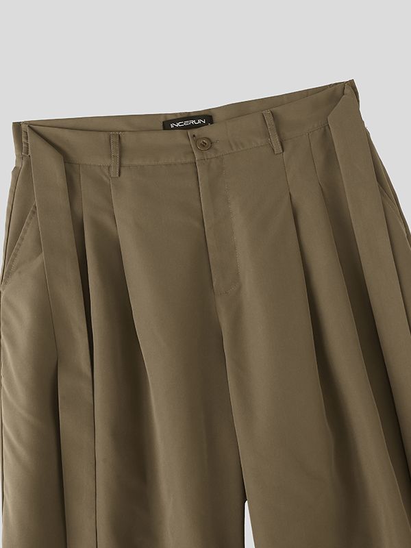 Men's Solid Color Ribbon Casual Long Pant SKUL53041