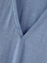 Men's Solid Color V-Neck Long Sleeve T-Shirt SKUL27246