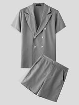 Mens Striped Casual Two Pieces Outfit SKUK99929