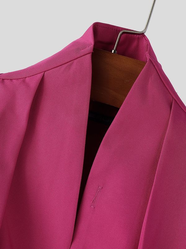 Men's Avant-Garde Draped Cowl Neck Deep V-neck Oversized Shirt SKUL53233