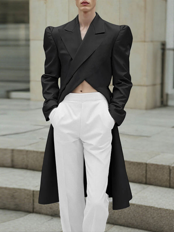 Men's Solid Color Casual Long Sleeve Blazer SKUL28369