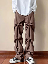 Mens Solid Color Deconstructed Design Casual Pants SKUK62923