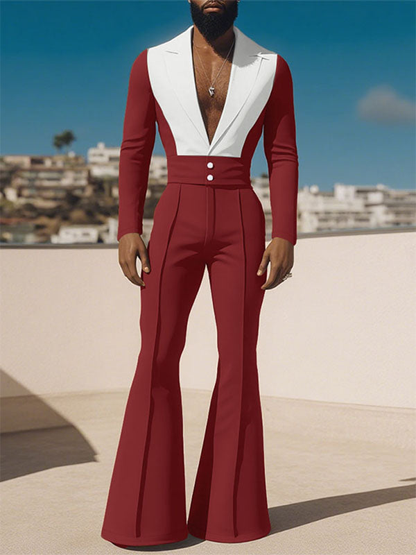 Men's Colorblock Casual Two Pieces Outfit SKUL23885