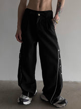 Mens Solid Color Deconstructed Long Pant SKUK76971