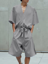 Mens Striped Casual Two Pieces Outfit SKUL08495