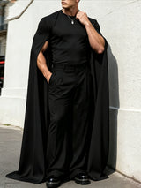Men's Romantic Avant-Garde Split-Cape T-shirt SKUL80465