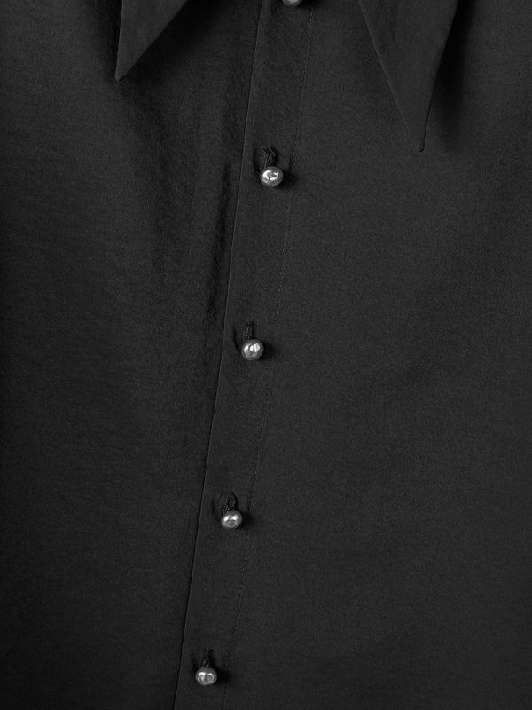 Men's Avant-Garde Party Back Drape Cloak Cape Exaggerated Big Point Collar Long Sleeve Shirt SKUL83132