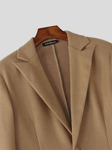 Men's Solid Color Slim Fit Long Sleeve Coat SKUL29760