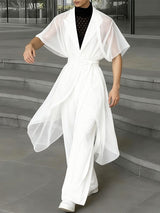 Men's Sheer Mesh Loose Two Pieces Outfit SKUL40210