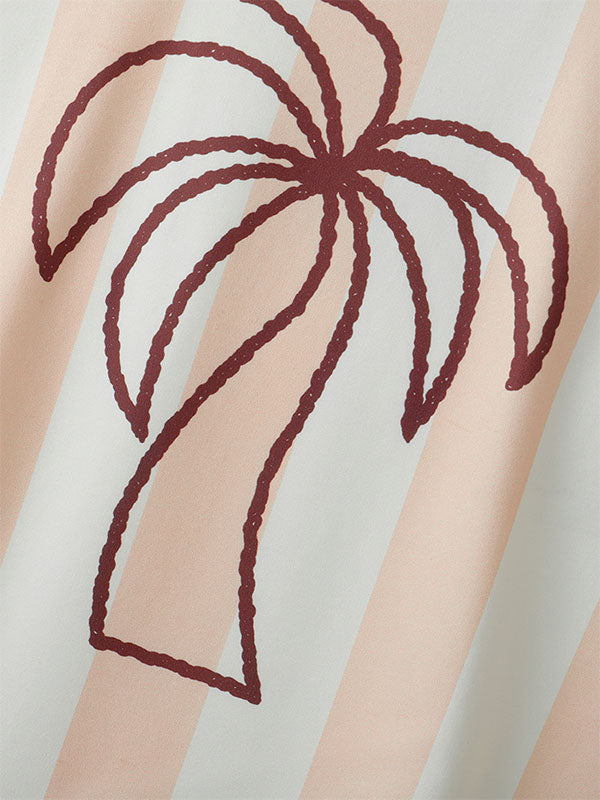 Mens Striped Palm Tree Print Tank SKUL07619