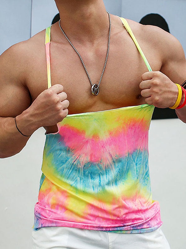 Mens Tie Dye Print Sleeveless Vest SKUK10640