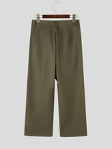 Men's Avant-Garde Runway Waist Tie-Up Ribbon Exaggerated Floor Length Wide Leg Pant SKUL83480