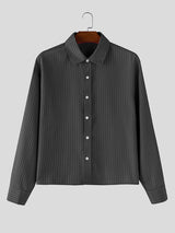 Men's Striped Casual Long Sleeve Shirt SKUL31498