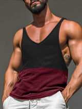 Mens Contrast Color Knit Casual Tank SKUL20213