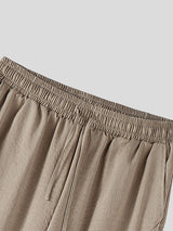 Men's Solid Textured Wide Leg Casual Pant SKUL35121