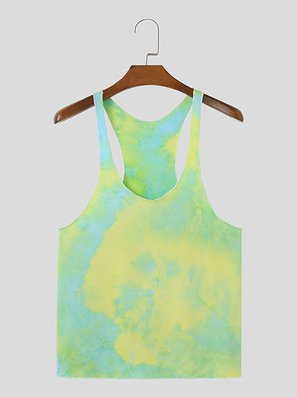 Mens Tie Dye Print Sleeveless Vest SKUK10640