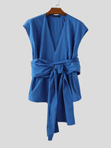 Men's Solid Color Loose Casual Waistcoat SKUL36647