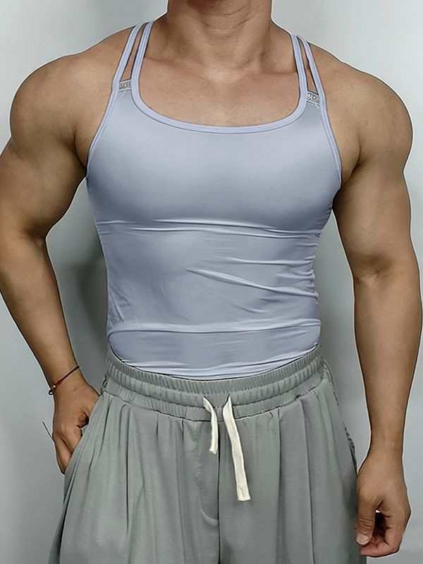 Men's O-Ring Back Detail Skinny Fit Camisole Tank SKUL50518