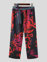 Mens Stylish Casual Floral Print Long Pants SKUK65085