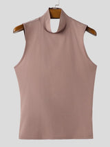 Men's Deconstructed Open Back Lace Up Tank SKUL41252