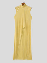 Mens Solid Color Textured Casual Tank SKUL24902