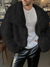 Men's Plush Large Collar Long Sleeve Jacket SKUL27329