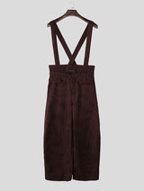 Men's Vintage Pinstripe High Waist Wide Leg Jumpsuit SKUL63100
