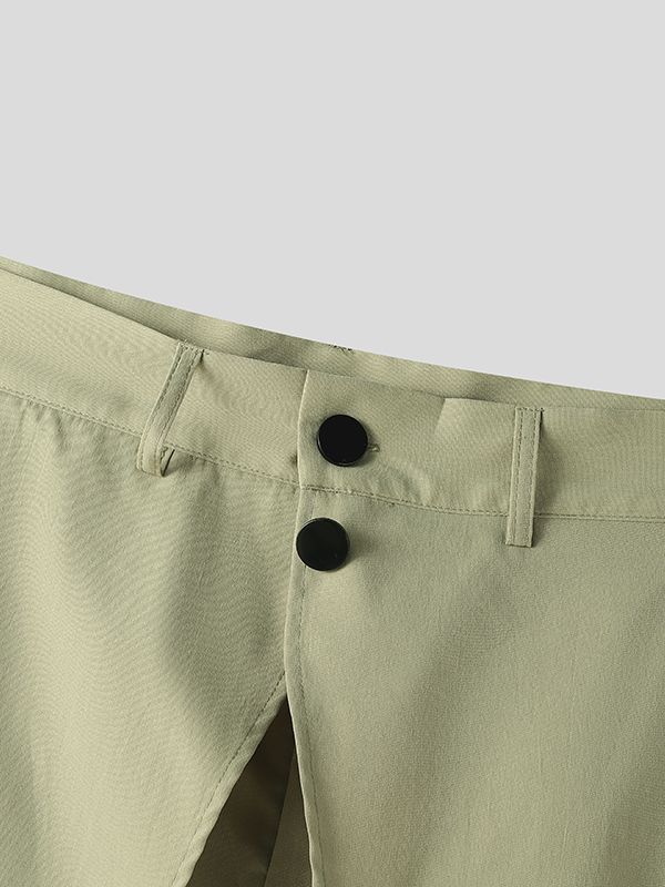 Men's Solid Color Deconstructed Layered Wide Leg Pant SKUL46193