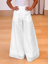 Men's Avant-Garde Sheer Organza Loose Wide Leg Palazzo Pant SKUL68199