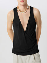 Mens Deconstructed Cross Solid Color Tank SKUK68468