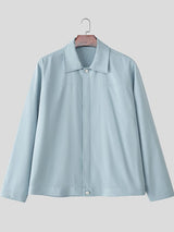 Men's Solid Casual Long Sleeve Jacket SKUL32818