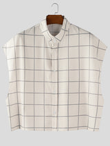 Men's Plaid Casual Sleeveless Shirt SKUL21028