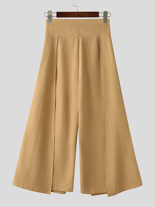 Mens Solid Color High-Waist Split Pant SKUK98906