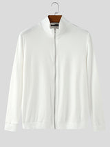 Men's Knit Zip Long Sleeve Cardigan SKUL23686