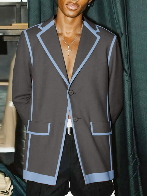 Men's Bold Colorblock Outline Blazer SKUL27442