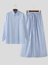 Men's Striped Casual Two Pieces Outfit SKUL31992