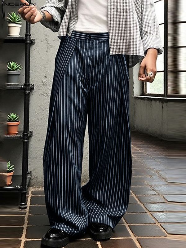 Men's Striped Loose Casual Pant SKUL29712