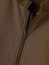 Men's Retro Early Autumn Military Piping Flap Pocket Slim Fit Waist Length Long Sleeve Bomber Jacket SKUL82455