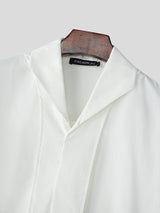 Mens Solid Color Minimalist Short Sleeve Shirt SKUL06354