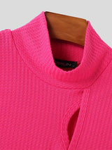 Mens Waffle Texture Cut-Out Tank SKUL05986