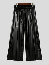 Mens Loose Zipper Design Faux Leather Pant SKUK90466