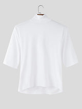 Mens Cut-Out Knit Short Sleeve T-Shirt SKUL09423