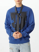 Mens U-Print Crew Neck Long Sleeve Hoodie SKUK79550