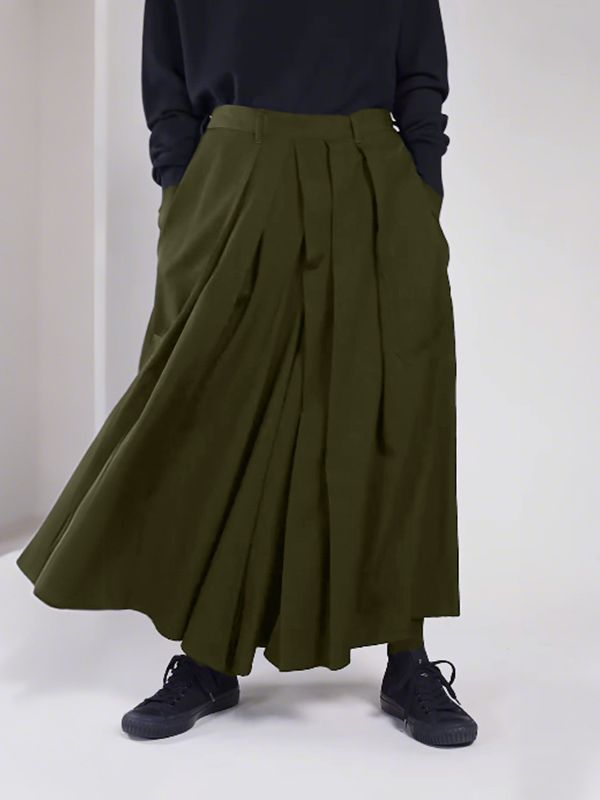 Men's Deconstructed Solid Color Pleated Pant SKUL48757