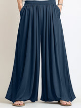 Mens Solid Color Ruched Casual Pant SKUL10602