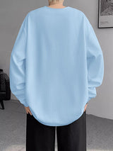 Men's Knit Texture Half Zip Long Sleeve T-Shirt SKUL36582