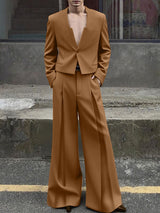 Men's Solid Casual Two Pieces Outfit SKUL30502