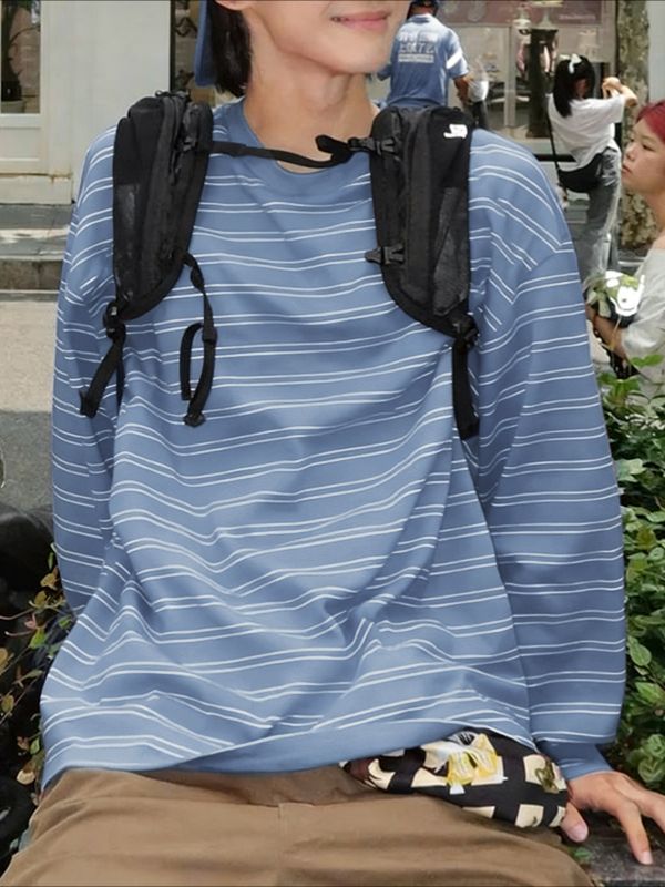 Men's Striped Casual Short Sleeve T-shirt SKUL46066