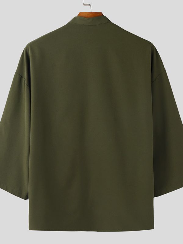 Men's Cartoon Embroidered Half Sleeve Shirt SKUL40127