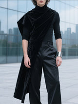 Men's Shiny Irregular Short Sleeve T-Shirt SKUL29576